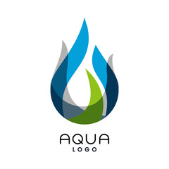unique abstract water logo