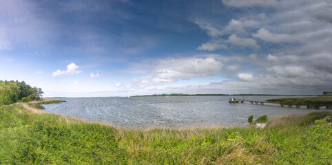 Panorama vom Bodden auf dem Darß