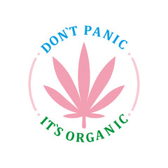 Cannabis organic logo icon. Vector illustration eps 10