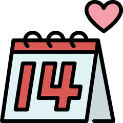 calendar color outline icon