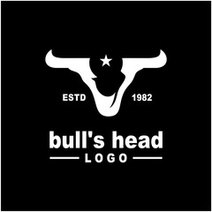 bull head logo, for fresh meat logo