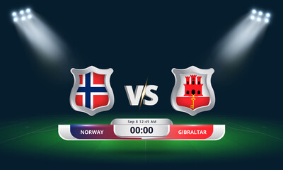 Fifa world cup Qualifier Norway vs Gibraltar 2022 Football Match