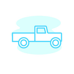 Illustration Vector graphic of truck icon template