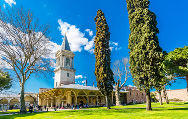 Fototapeta premium Topkapi Palace.view .Topkapi Palace is popular tourist attraction in Turkey.