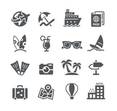 Summer Vacations Icon Set -- Utility Series