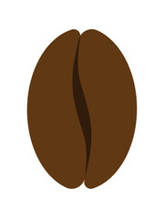 Coffee bean icon. Brown line grain coffee.Simple line coffee vector icon isolated on white backgrounnd.