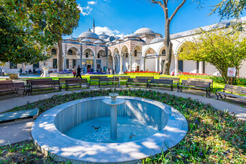 Topkapi Palace.view .Topkapi Palace is popular tourist attraction in Turkey.