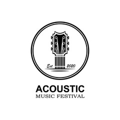 ACOUSTIC GUITAR LOGO TEMPLATE CLASSIC