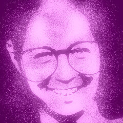 Silhouette of a female head. Beauty and fashion