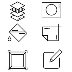 Image editing icon vector set. online editor illustration sign collection. program interface symbol or logo.