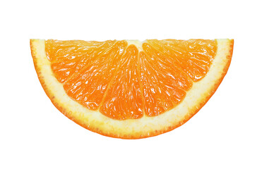 orange slices isolated on the white background , cut out.