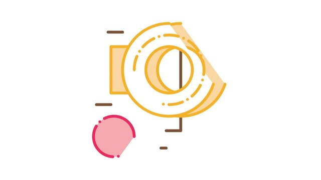 Folk Ball Game Icon Animation. color Folk Ball Game animated icon on white background