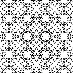  floral seamless pattern background.Geometric ornament for wallpapers and backgrounds. Black and white pattern. 