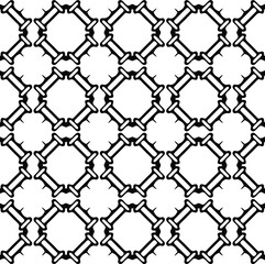  floral seamless pattern background.Geometric ornament for wallpapers and backgrounds. Black and white pattern. 
