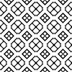  floral seamless pattern background.Geometric ornament for wallpapers and backgrounds. Black and white pattern. 