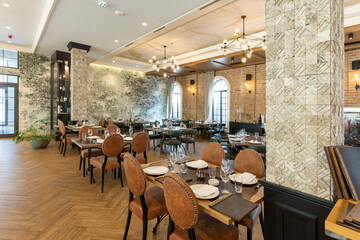 Interior of a modern hotel restaurant