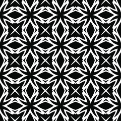 floral seamless pattern background.Geometric ornament for wallpapers and backgrounds. Black and white 

pattern. 
