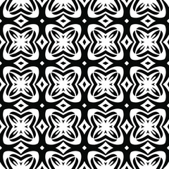 floral seamless pattern background.Geometric ornament for wallpapers and backgrounds. Black and white 

pattern. 