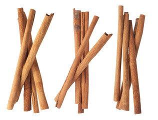 cinamons isolated on white background