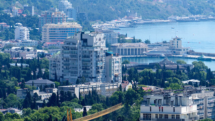 Urban landscape with buildings and architecture. Yalta