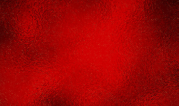 Red foil texture background. Red pattern. Abstract crimson background. Red metallic background with glitter effect. Sparkling surface. Metal burgundy texture.Texture foil maroon color. Vector EPS10