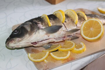 fresh fish on a plate