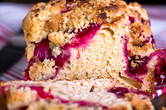 yeast dough with jam served