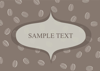 vector illustration of an background with coffee seeds