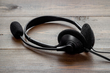 Hotline or call center support. Headset equipment