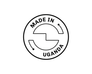 Made in Uganda for label, stickers, badge