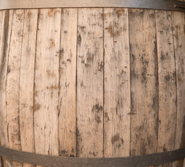 old barrel. Isolated on white, with clipping path.