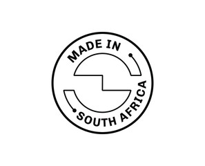 Made in South Africa for label, stickers, badge