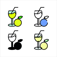 set of cocktails