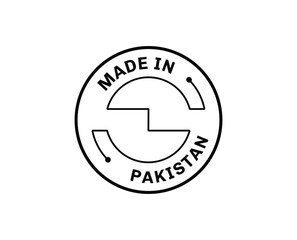 Made in Pakistan for label, stickers, badge
