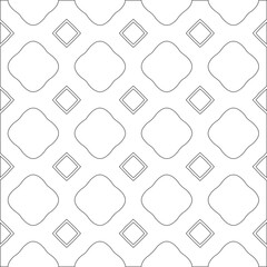  Vector geometric pattern. Repeating elements stylish background abstract ornament for wallpapers and backgrounds. Black and white colors 