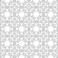  Vector geometric pattern. Repeating elements stylish background abstract ornament for wallpapers and backgrounds. Black and white colors 