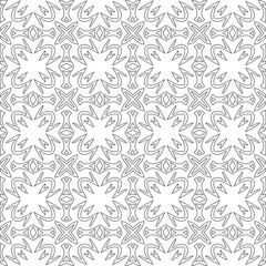  Vector geometric pattern. Repeating elements stylish background abstract ornament for wallpapers and backgrounds. Black and white colors 