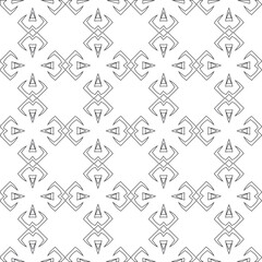  Vector geometric pattern. Repeating elements stylish background abstract ornament for wallpapers and backgrounds. Black and white colors 