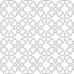 Vector geometric pattern. Repeating elements stylish background abstract ornament for wallpapers and backgrounds. Black and white colors 
