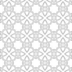  Vector geometric pattern. Repeating elements stylish background abstract ornament for wallpapers and backgrounds. Black and white colors 