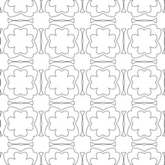  Vector geometric pattern. Repeating elements stylish background abstract ornament for wallpapers and backgrounds. Black and white colors 
