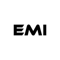 EMI letter logo design with white background in illustrator, vector logo modern alphabet font overlap style. calligraphy designs for logo, Poster, Invitation, etc.