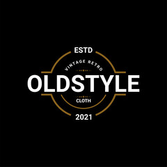 Classic retro vintage label badge logo design suitable for clothes, fabrics, t-shirts, jackets, hoodies and more