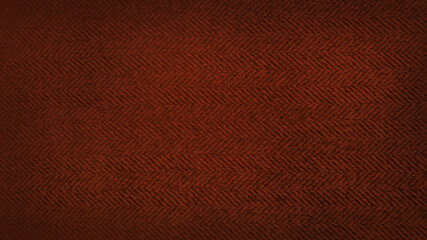 red herringbone pattern fabric, texture background. red tweed pattern, weaving, textile material. close up canvas background. christmas concept background.