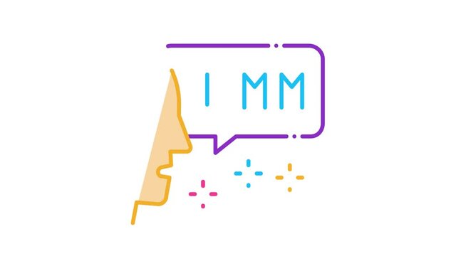 Spell Man Icon Animation. color Spell Man animated icon on white background