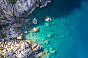 King Kong Rock Dive Site, Koh Tao, Thailand, Drone, Aerial, UAV no people landscape with copy space
