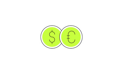 finance money business cash payment currency dollar set exchange credit sign vector 
