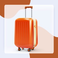Travel Suitcase Realistic vector design illustration