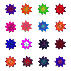 Gradient flowers