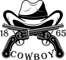 Gun and cowboys of the Wild West